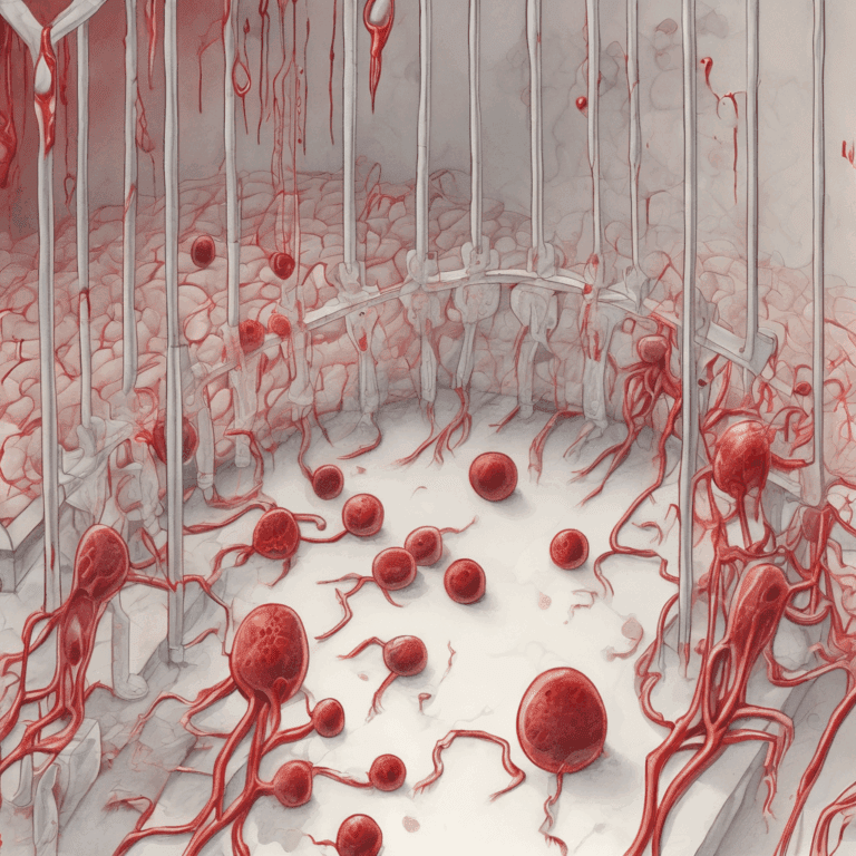 Glóbulos rojos siendo presa del ataque.