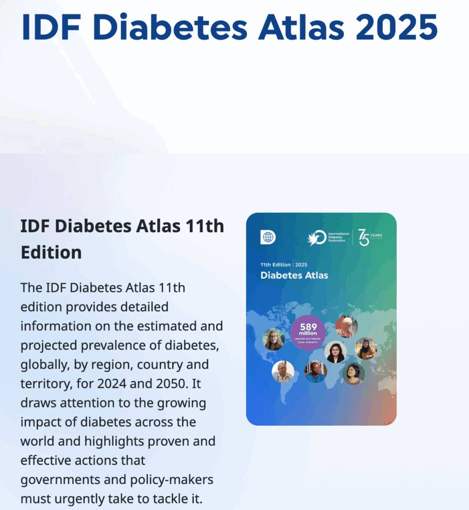 Imagen destacada sobre el Atlas Mundial de la Diabetes 2025